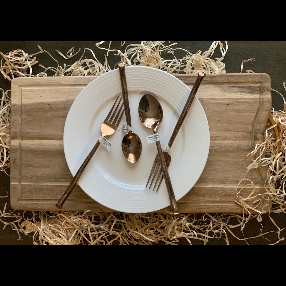 NWT Rose gold silverware